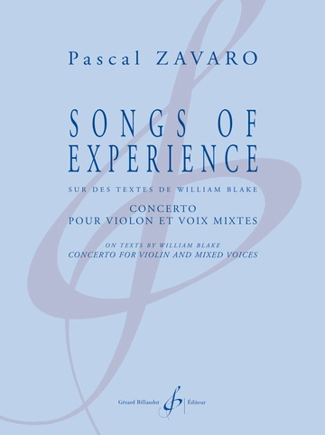 Songs of Experience. Concerto pour violon et voix mixtes Visuel